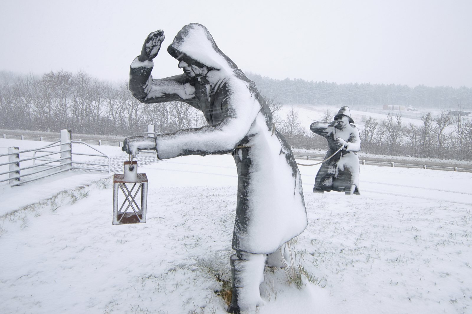 Sneeuwjacht in de tuin, weerfoto door Rinnie Wijnstra (februari)